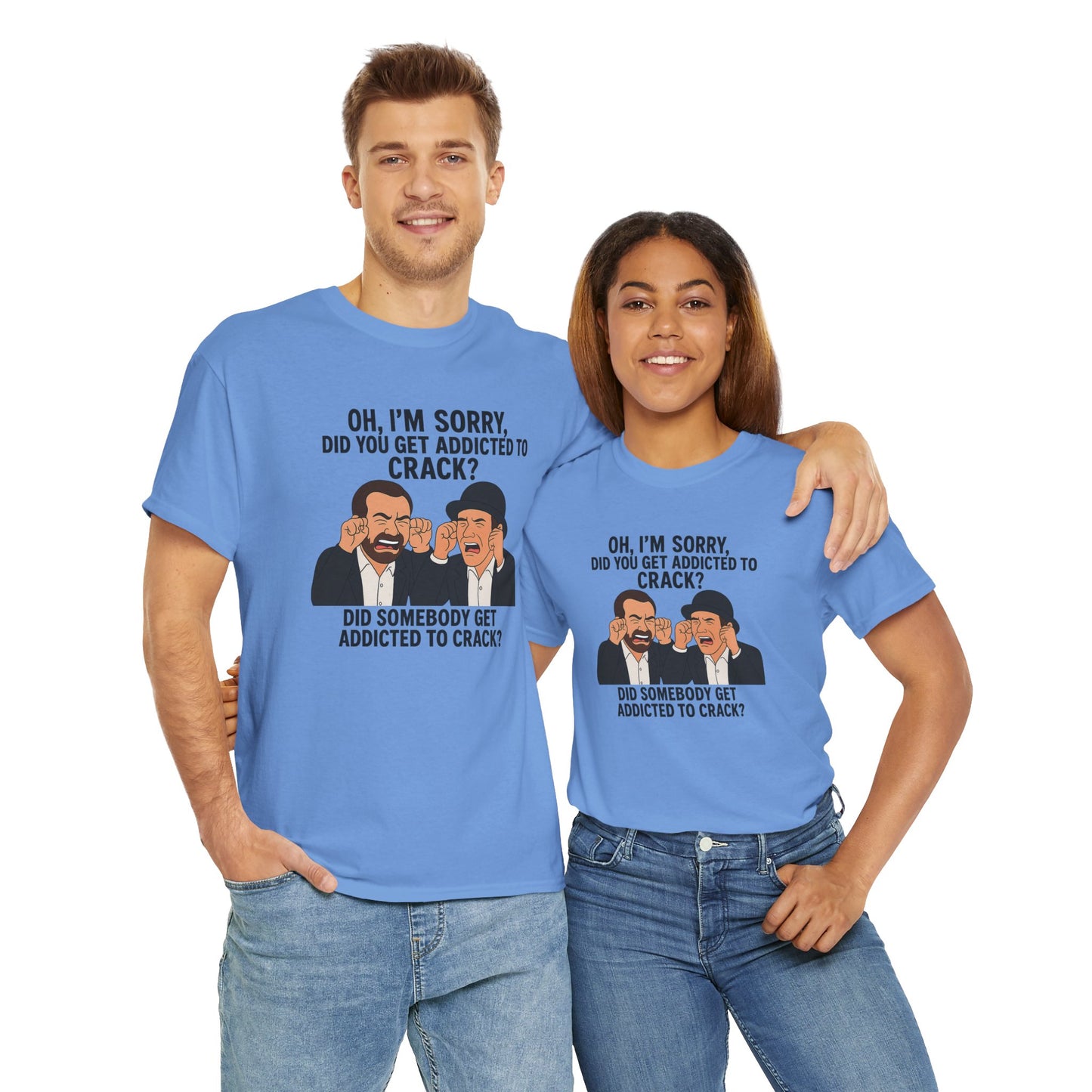 Funny Unisex Heavy Cotton Tee - 'Did You Get Addicted to Crack?' Graphic T-Shirt
