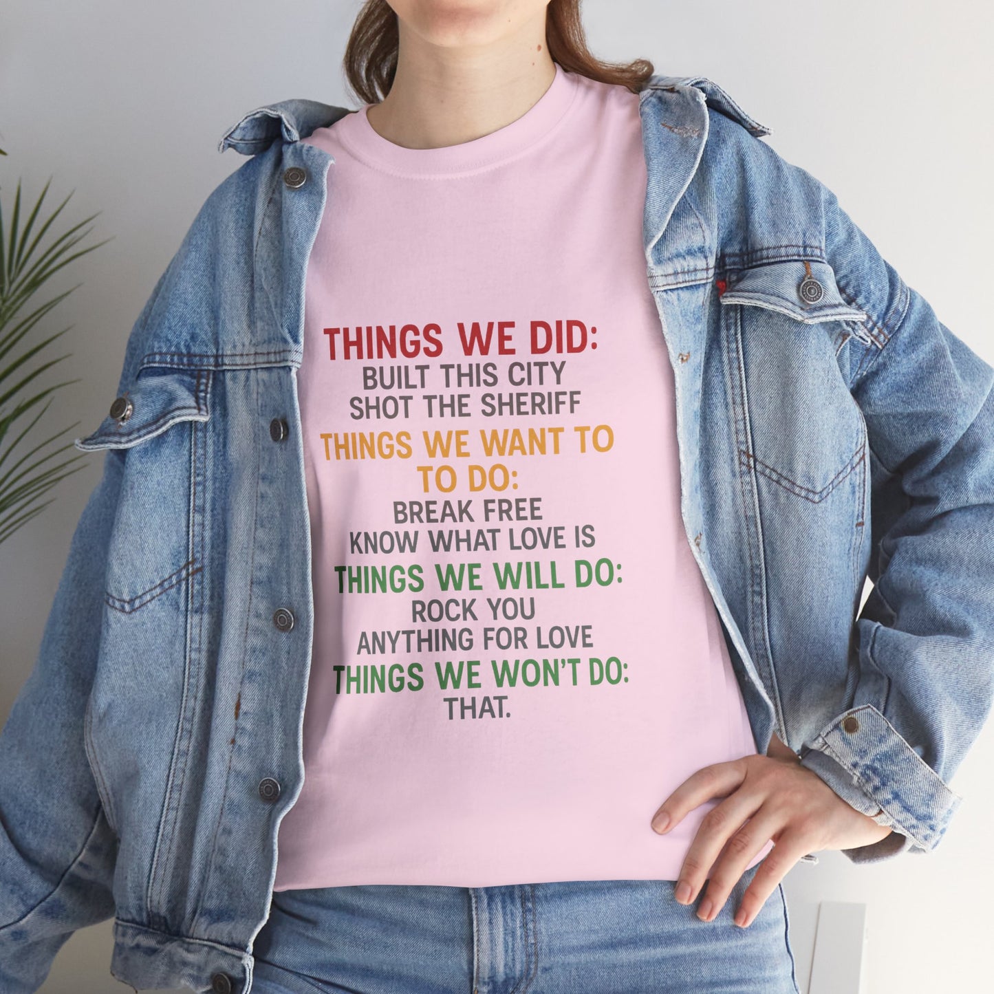 Things we did Unisex Heavy Cotton Tee