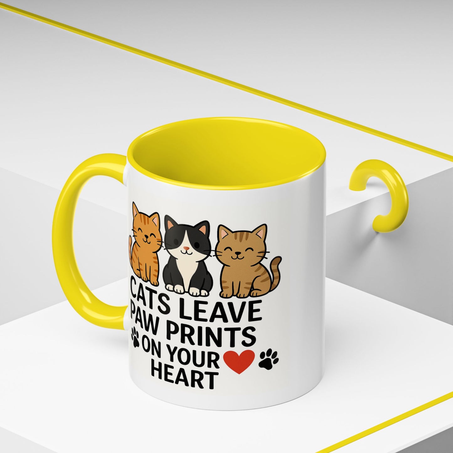 Cat Paw Prints Coffee Mug - 11oz,