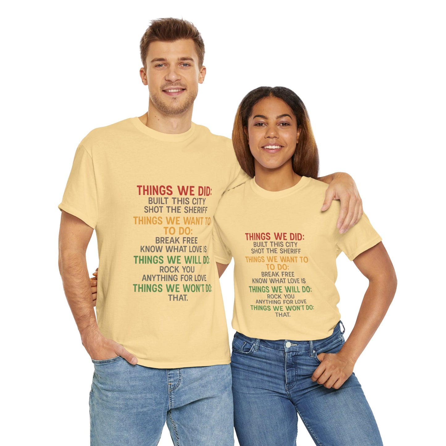 Things we did Unisex Heavy Cotton Tee