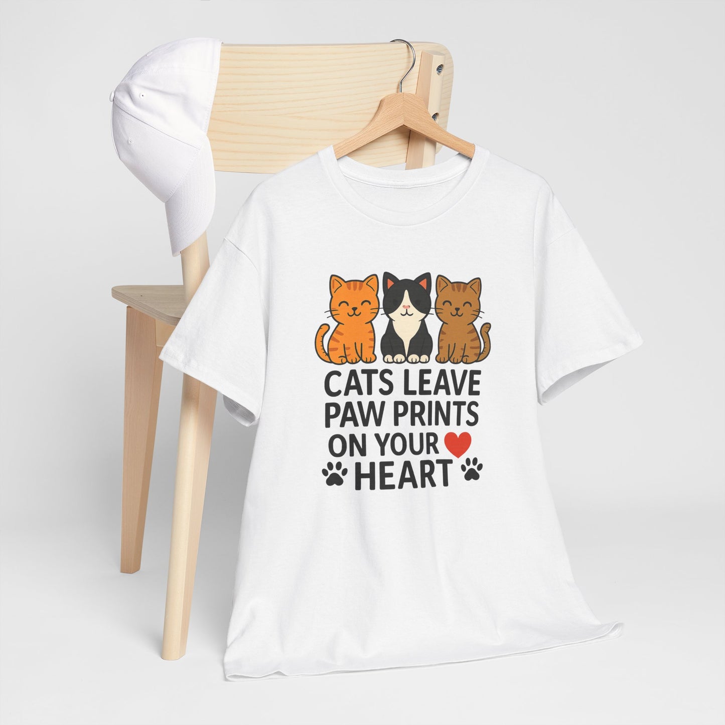 Cats Paw prints Unisex Heavy Cotton Tee -