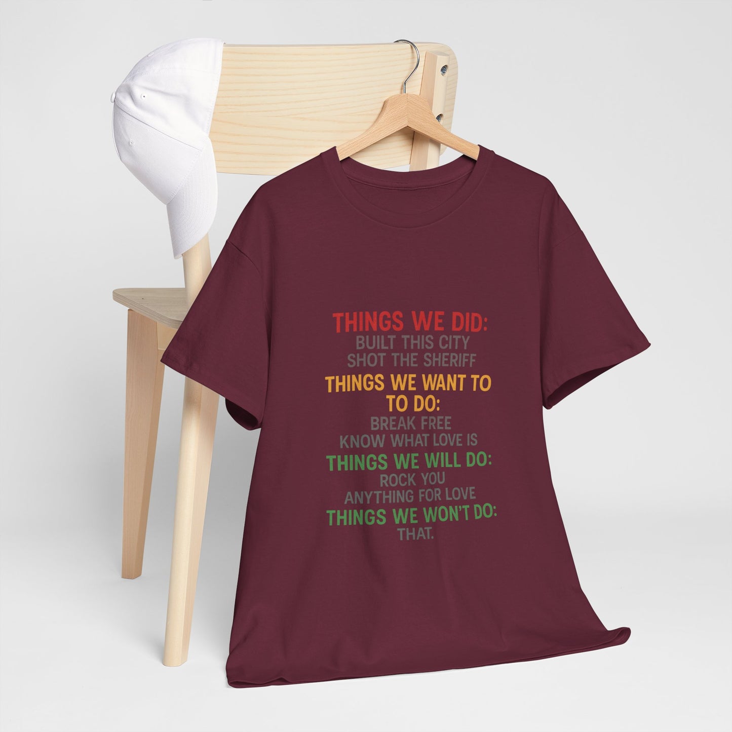 Things we did Unisex Heavy Cotton Tee