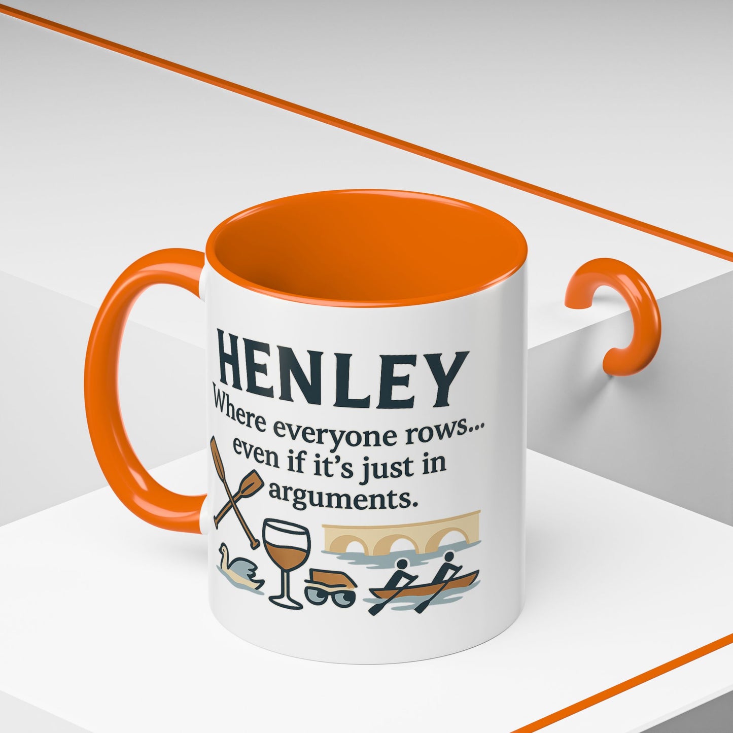 Funny Henley Row Coffee Mug - 11oz, Unsalted & Shark Free Design