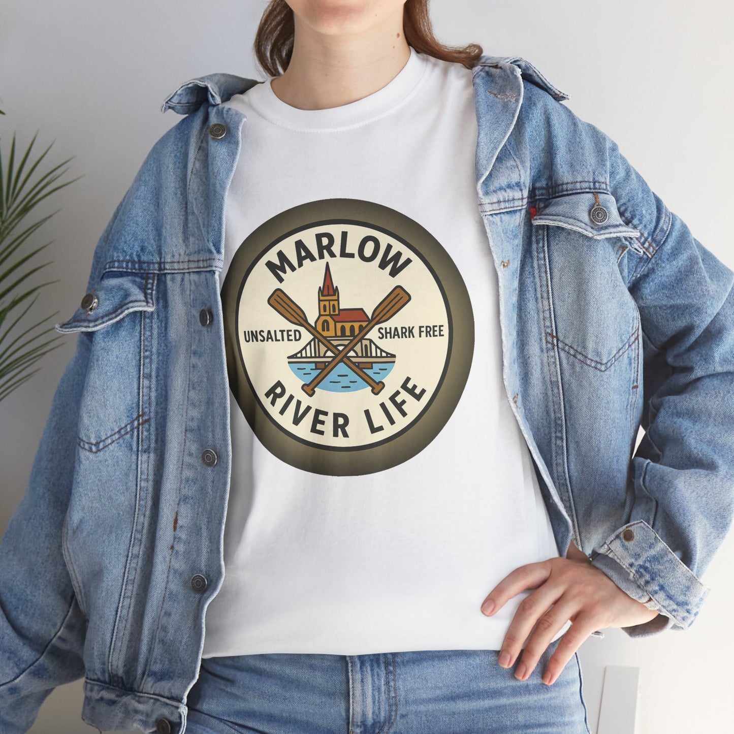 Marlow River Life Unisex Heavy Cotton Tee - Shark Free Adventure Shirt