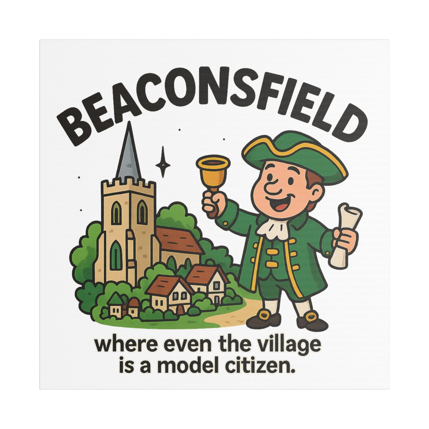 Satin Canvas Wall Art - Beaconsfield. Town Crier