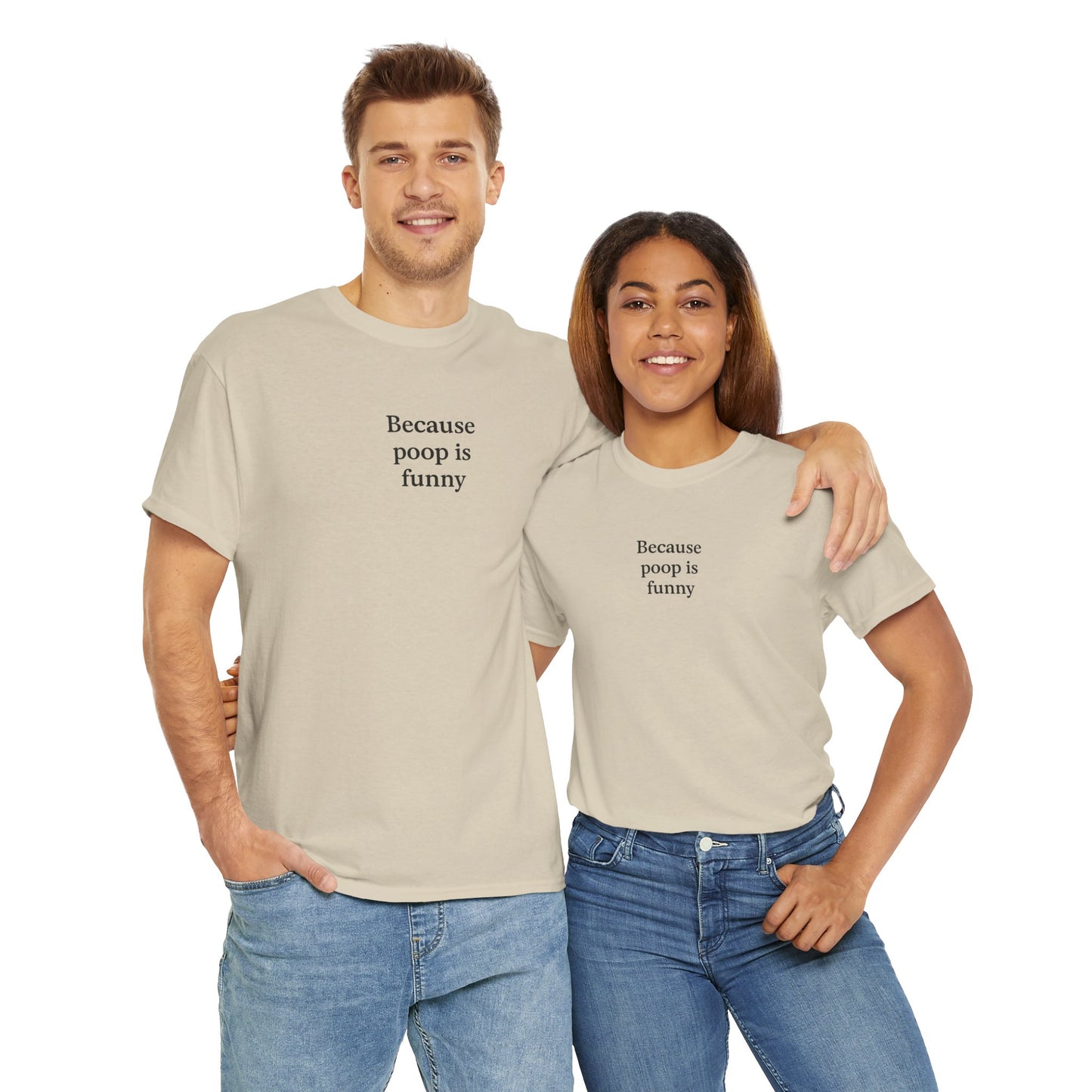 Poop Unisex Heavy Cotton Tee -' Graphic T-Shirt
