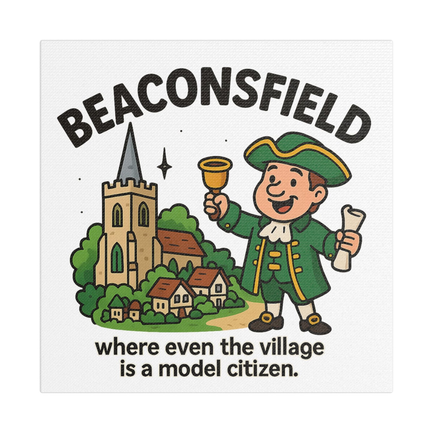 Satin Canvas Wall Art - Beaconsfield. Town Crier