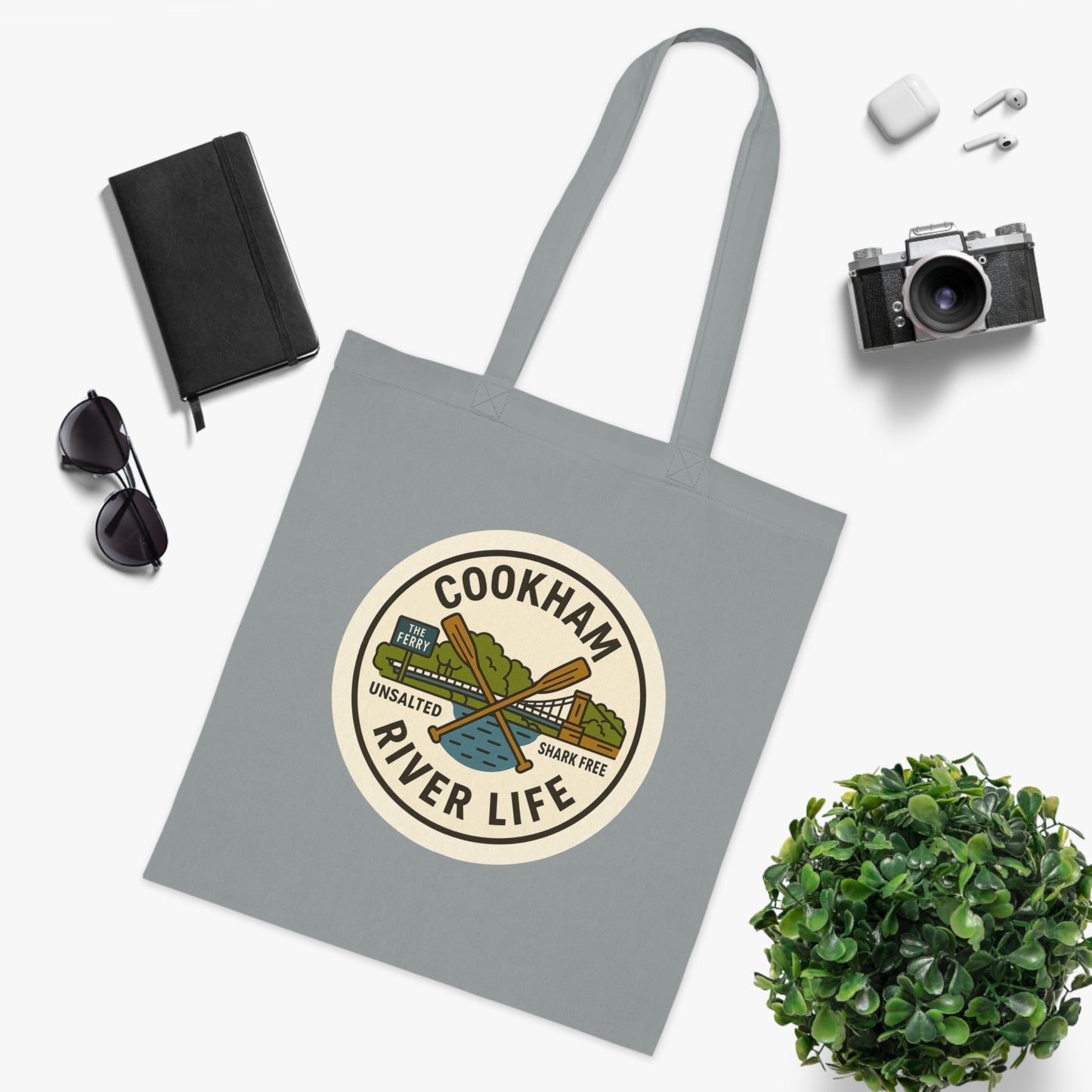 Cookham River Life Cotton Tote Bag - Unsalted & Shark Free
