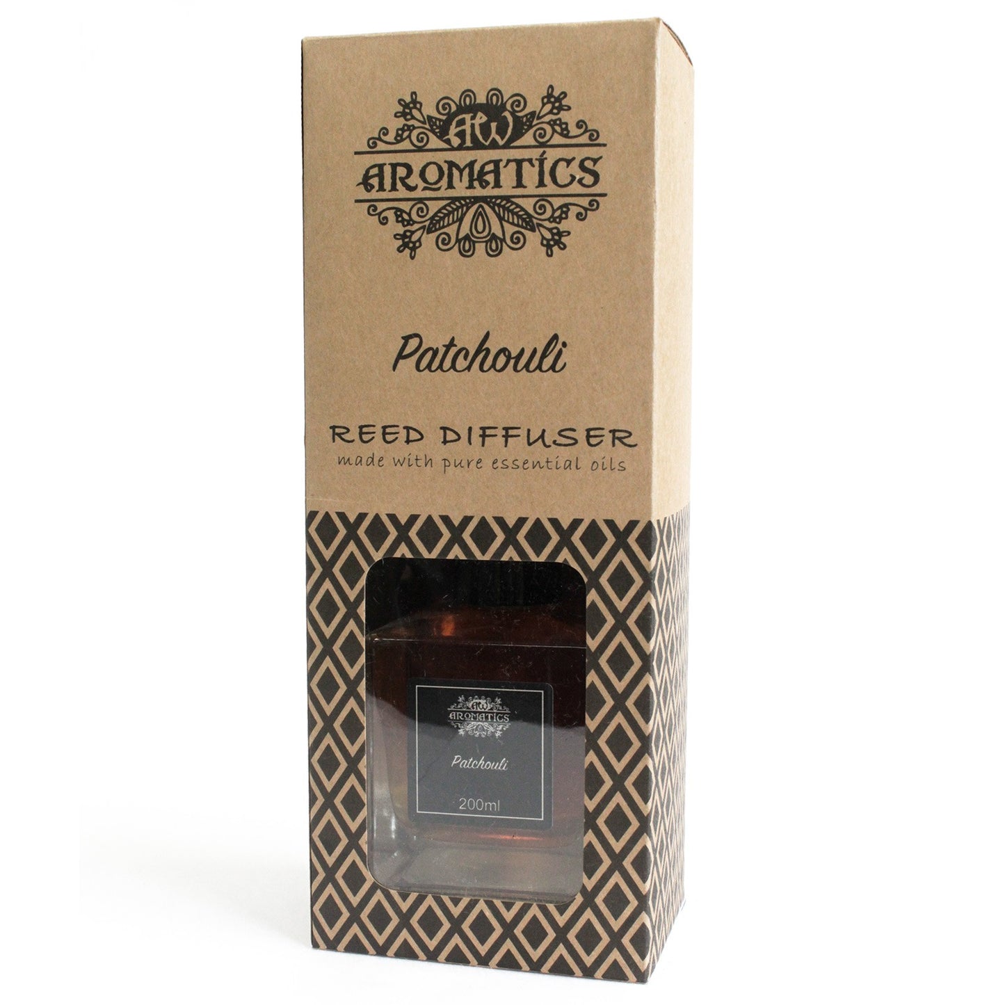 Low stock. 200ml Patchouli Essential Oil Reed Diffuser