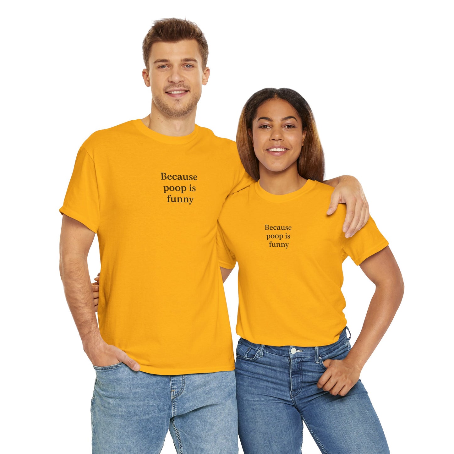 Poop Unisex Heavy Cotton Tee -' Graphic T-Shirt