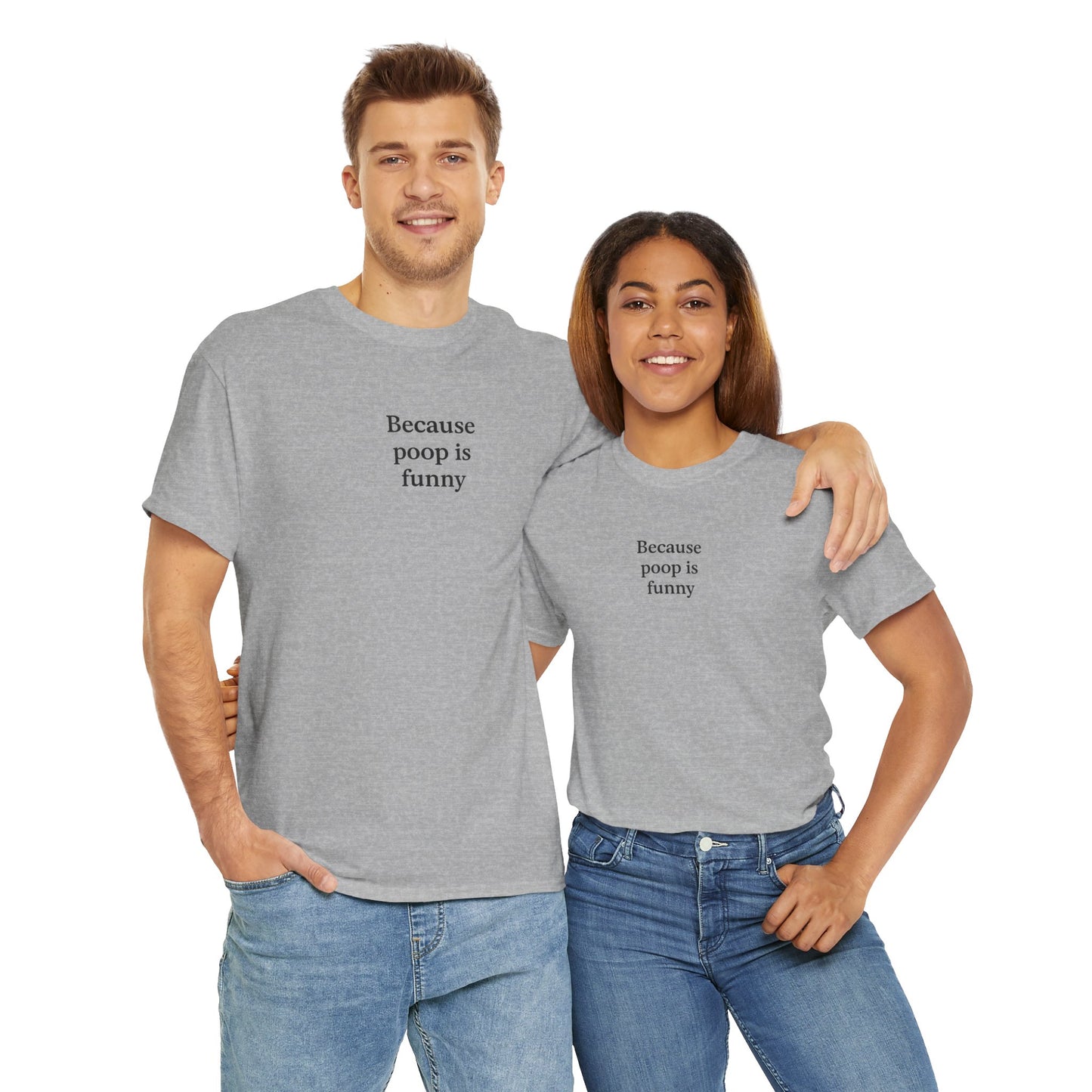 Poop Unisex Heavy Cotton Tee -' Graphic T-Shirt