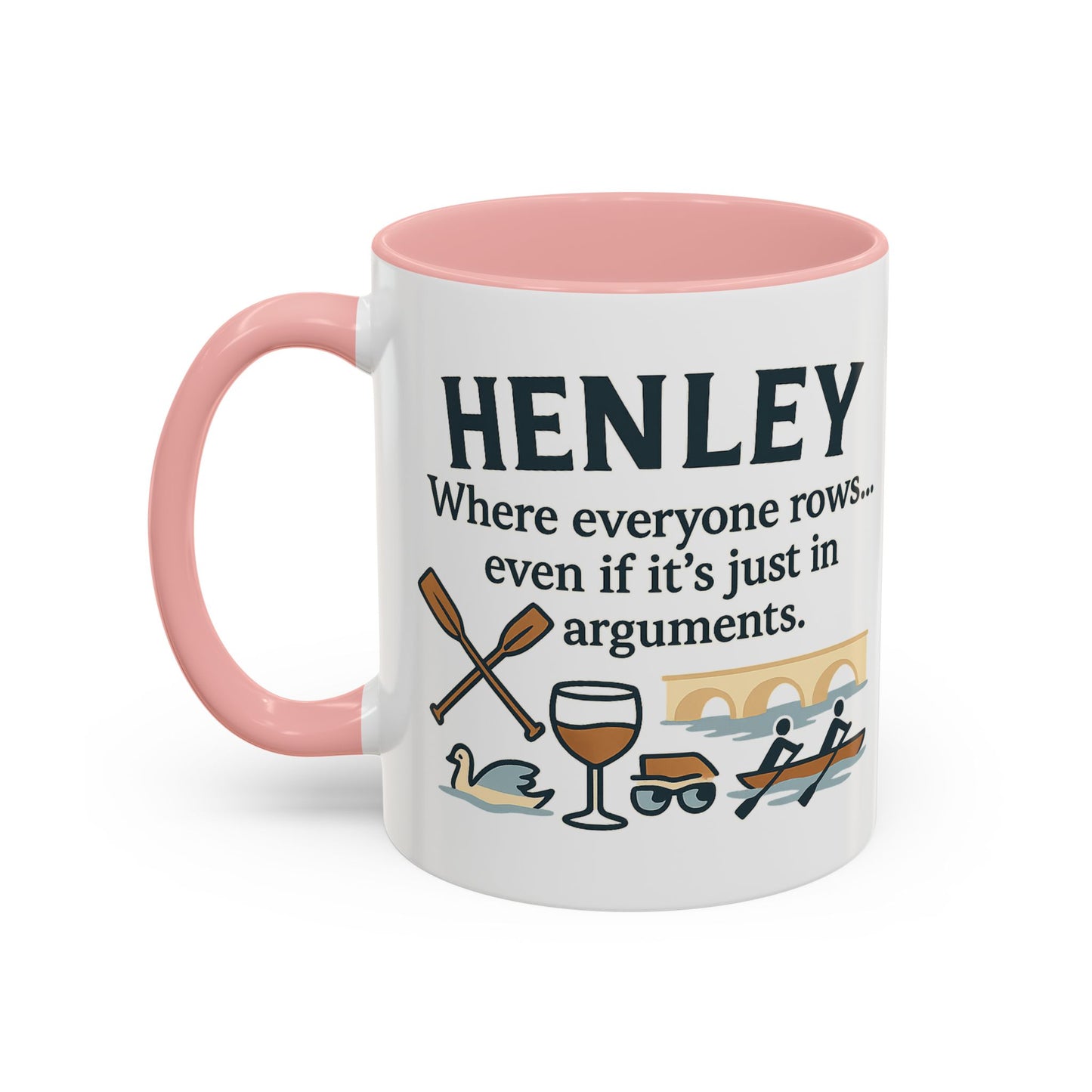 Funny Henley Row Coffee Mug - 11oz, Unsalted & Shark Free Design