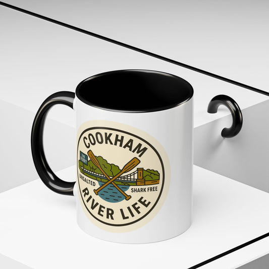 Cookham River Life Coffee Mug - 11oz, Unsalted & Shark Free Design