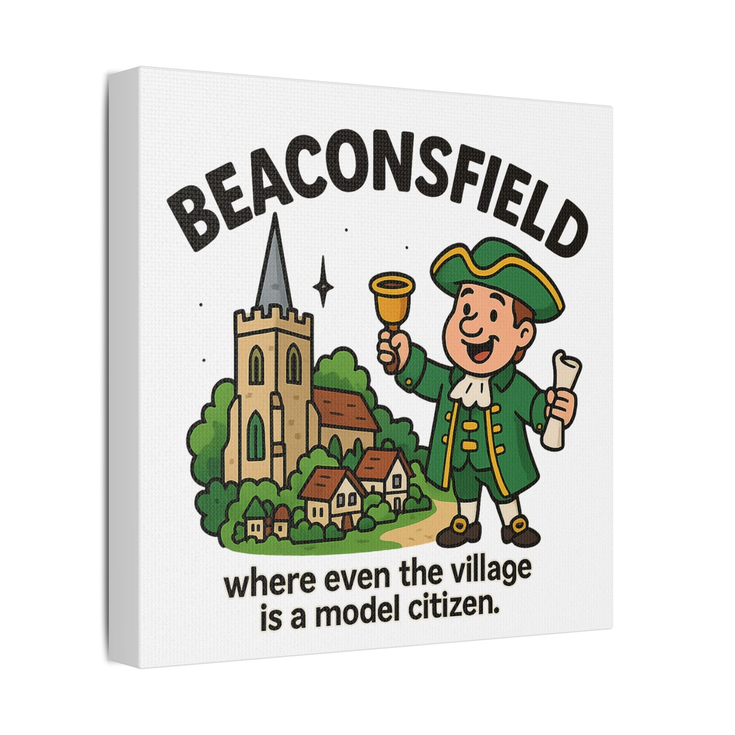 Satin Canvas Wall Art - Beaconsfield. Town Crier