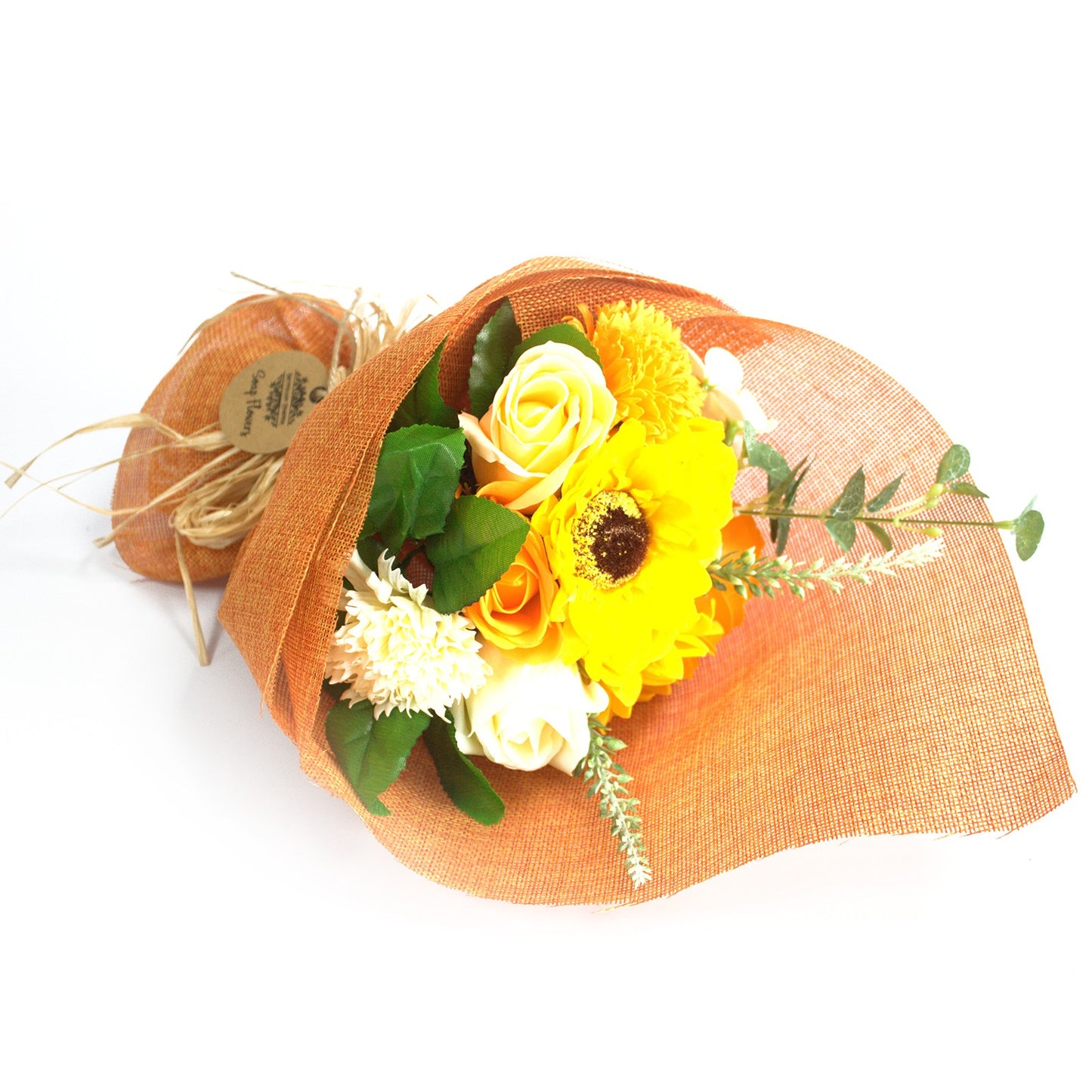 Standing Soap Flower Bouquet - Orange