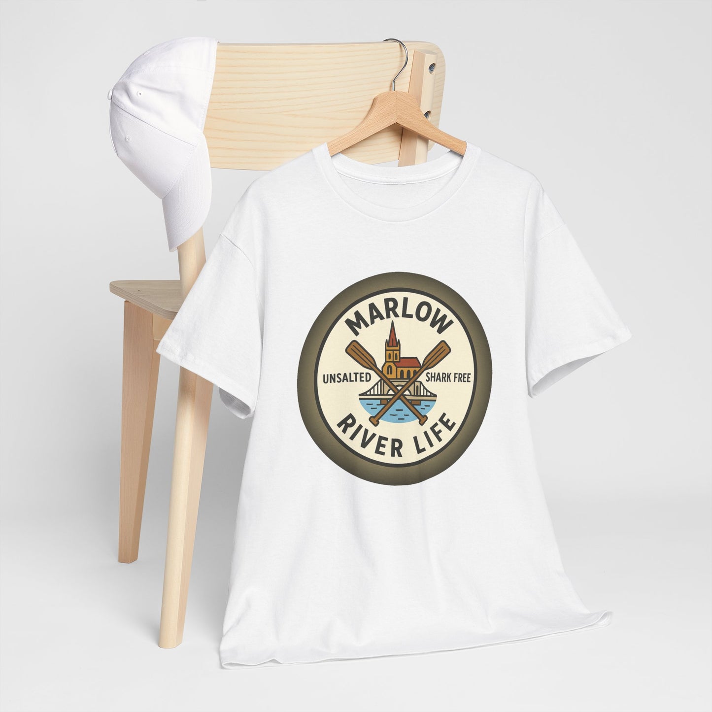 Marlow River Life Unisex Heavy Cotton Tee - Shark Free Adventure Shirt