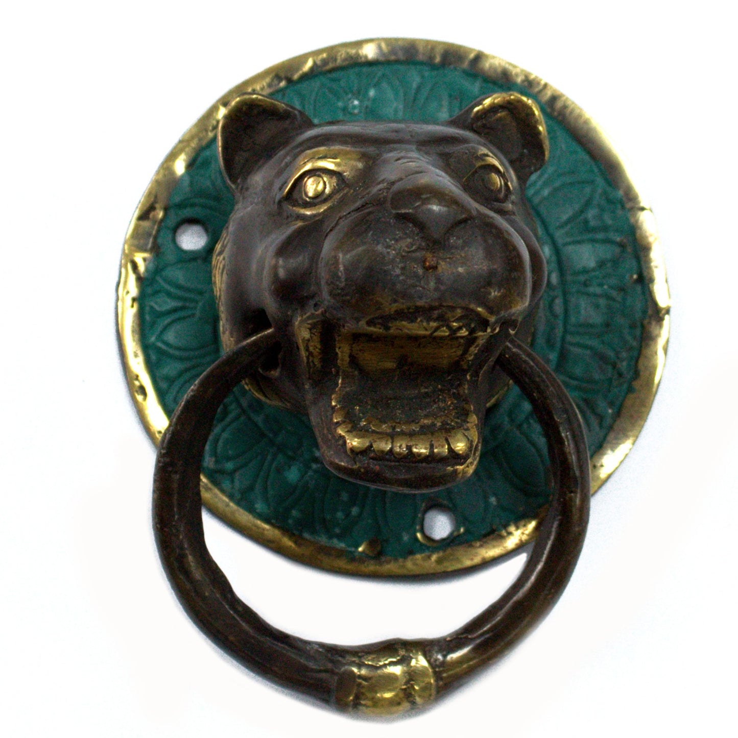 Low Stock - Brass Door Knocker - Tiger Head