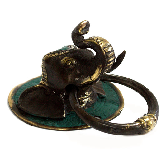 Out of Stock. Brass Door Knocker - Elephants Head