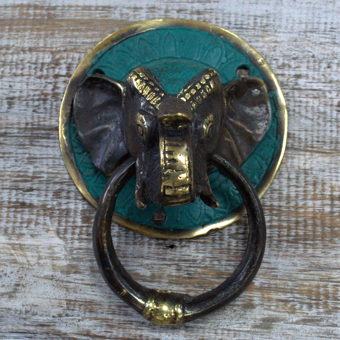 Out of Stock. Brass Door Knocker - Elephants Head