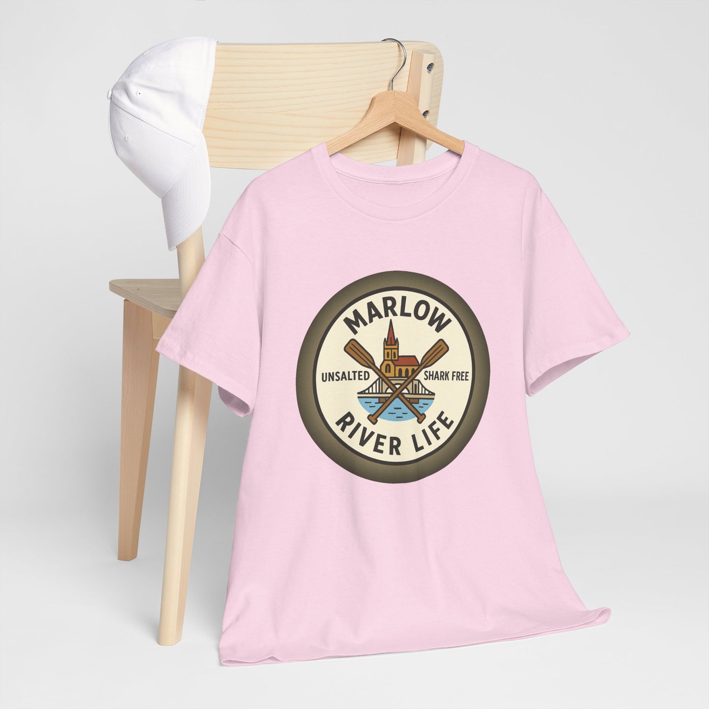 Marlow River Life Unisex Heavy Cotton Tee - Shark Free Adventure Shirt