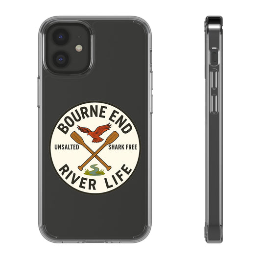 Bourne End River Life Clear Phone Case - Unsalted & Shark Free Design
