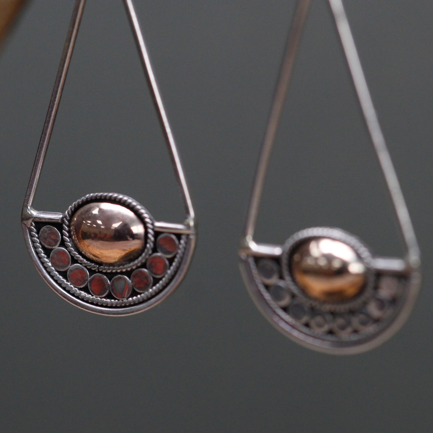 Silver & Gold Earring - Luna Balance. Out of Stock