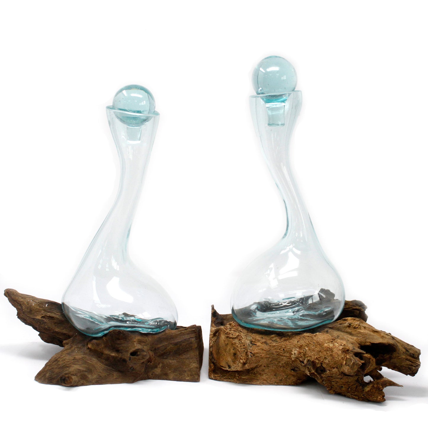 Molten Glass on Wood - Wine Decanter. Product code: MGW-10