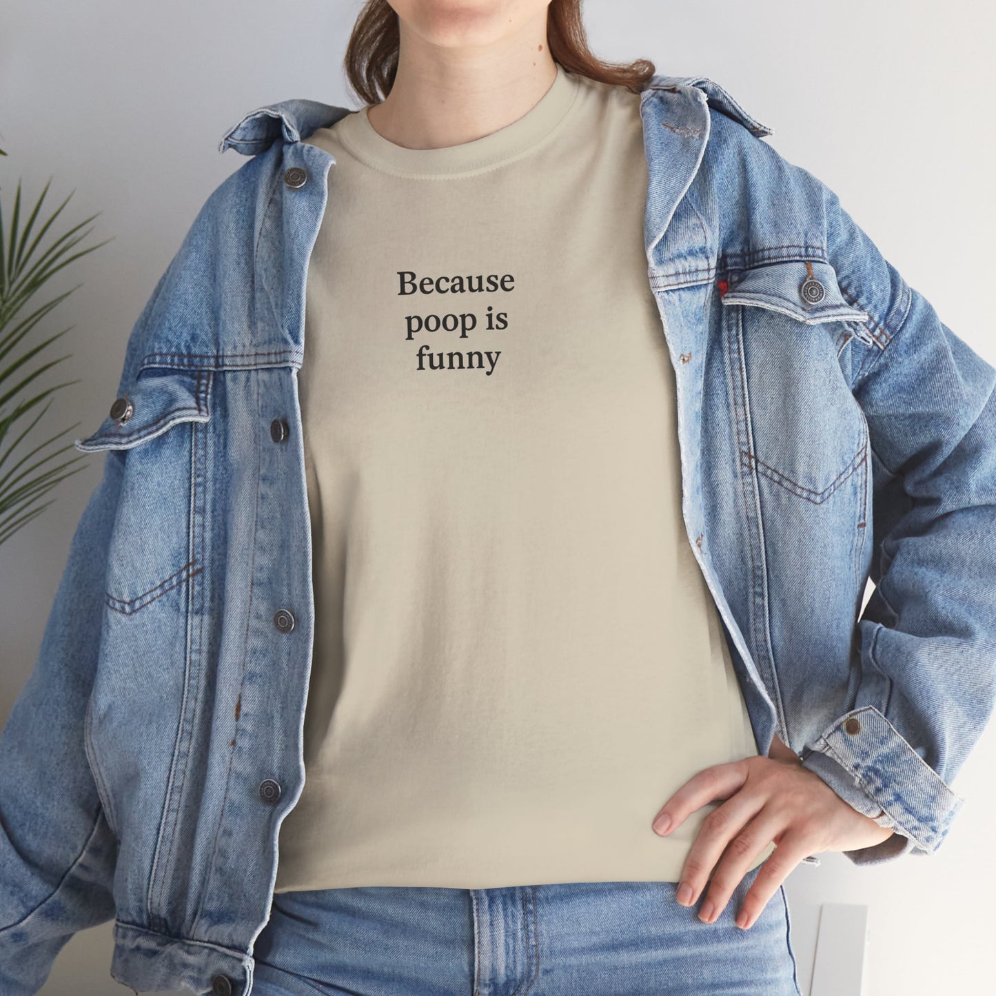 Poop Unisex Heavy Cotton Tee -' Graphic T-Shirt