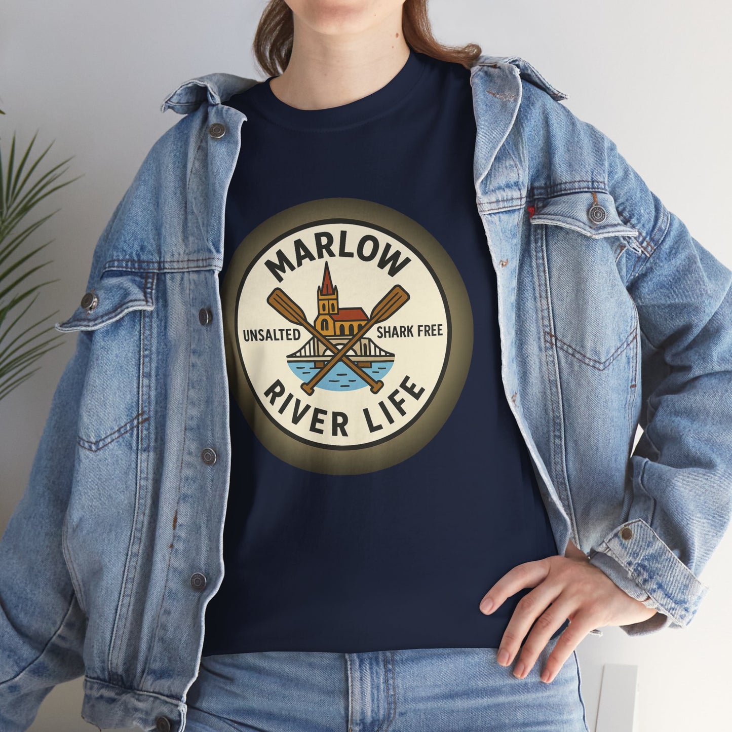 Marlow River Life Unisex Heavy Cotton Tee - Shark Free Adventure Shirt
