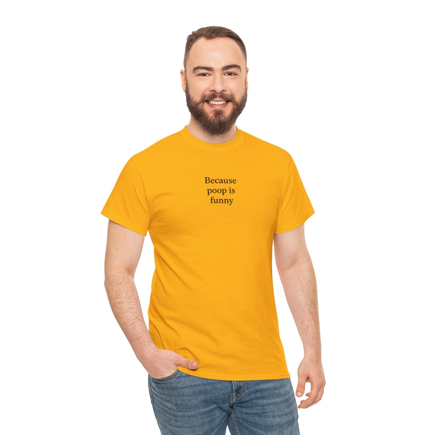 Poop Unisex Heavy Cotton Tee -' Graphic T-Shirt