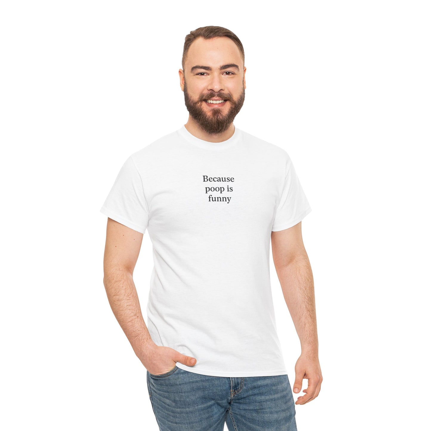 Poop Unisex Heavy Cotton Tee -' Graphic T-Shirt