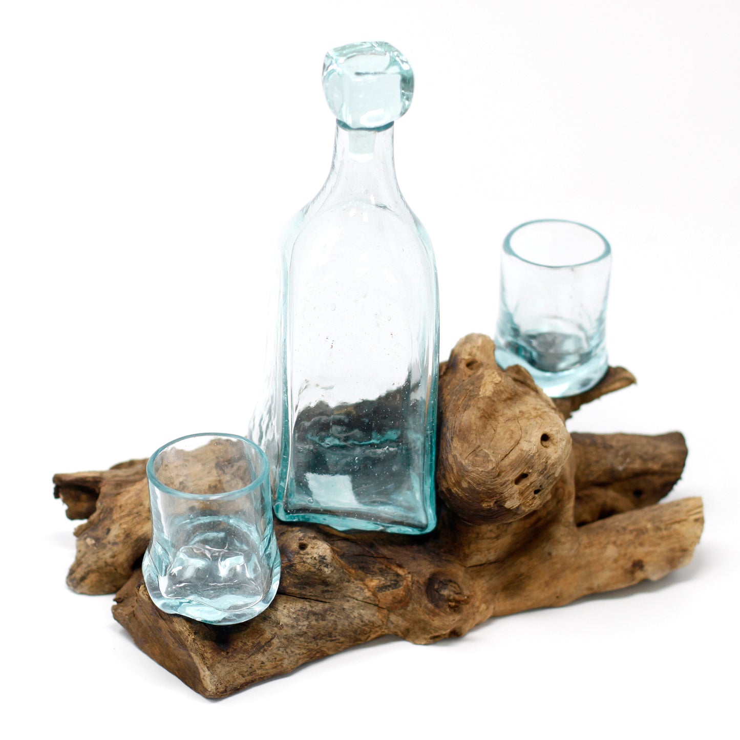 Molten Glass on Wood- Whisky Set. Product code: MGW-07