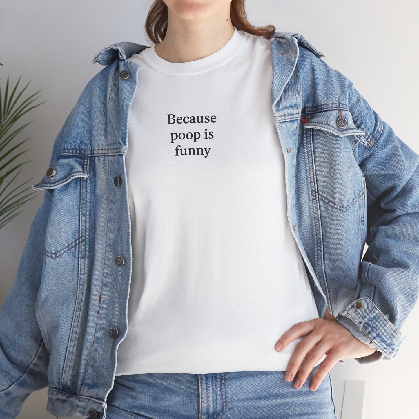 Poop Unisex Heavy Cotton Tee -' Graphic T-Shirt