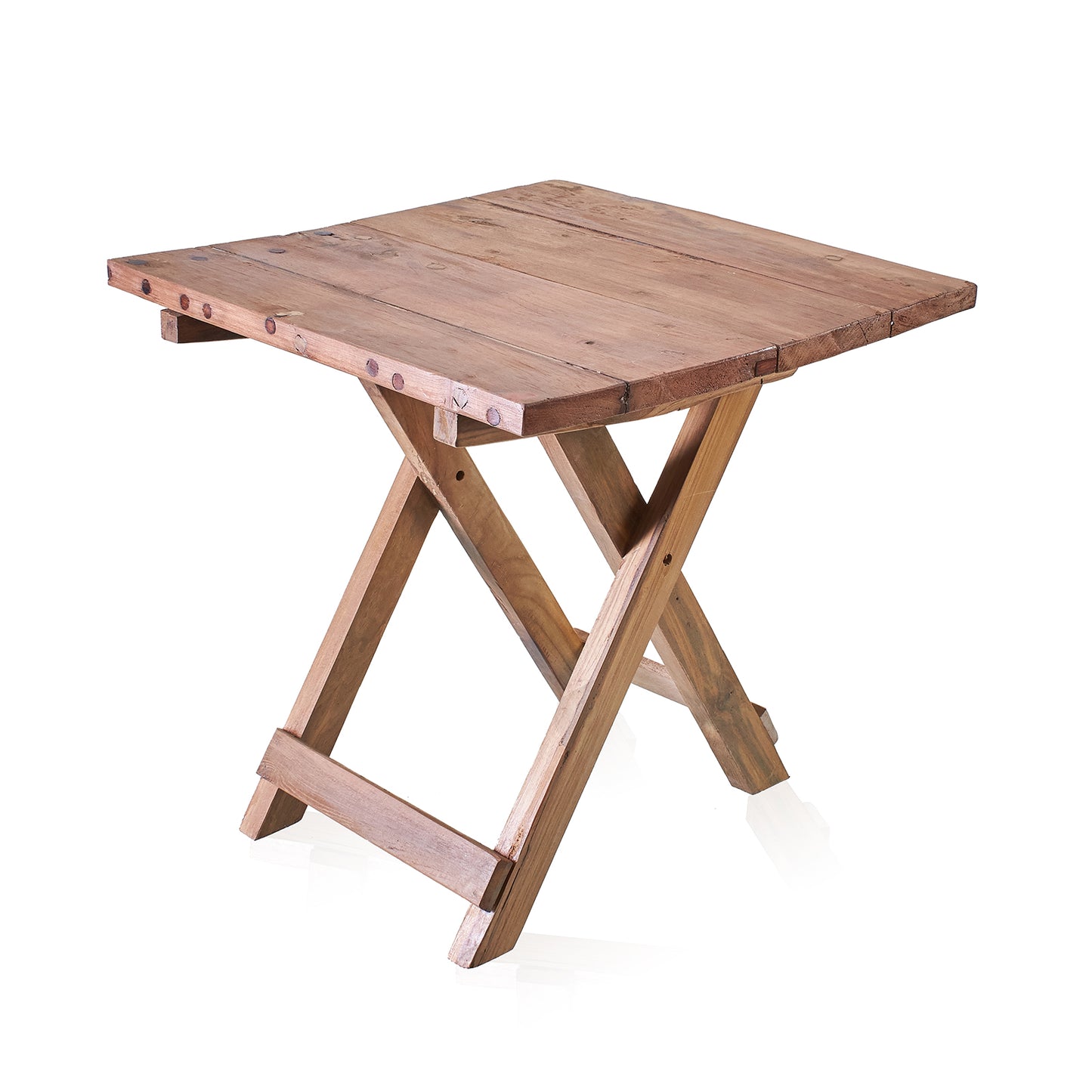 Square Folding Coffee Table - 50cm - Recycled Teak Wood. Product code: ACShop-10