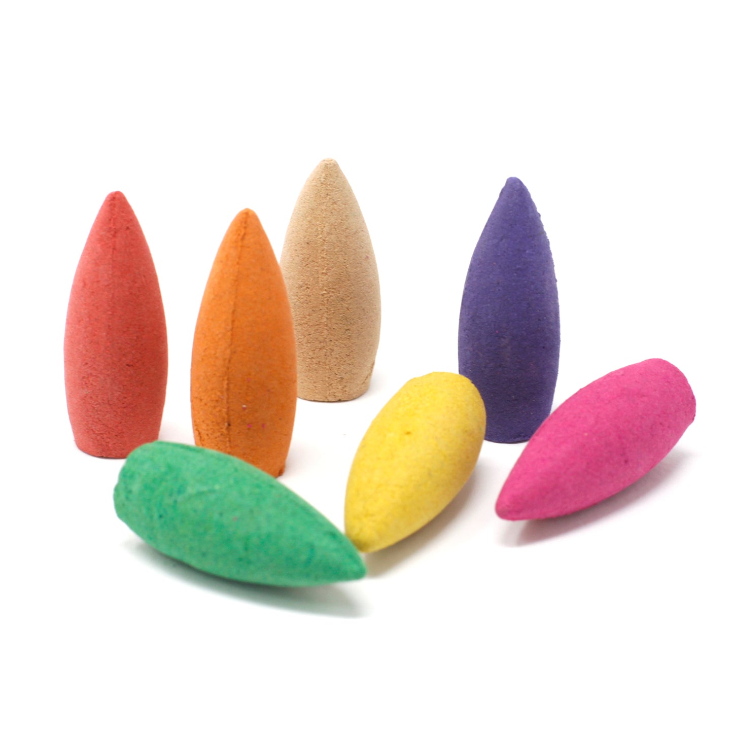 Long Backflow Incense Cones - Assorted Fragrances - 30 mins Burning time. Approx 70 Cones