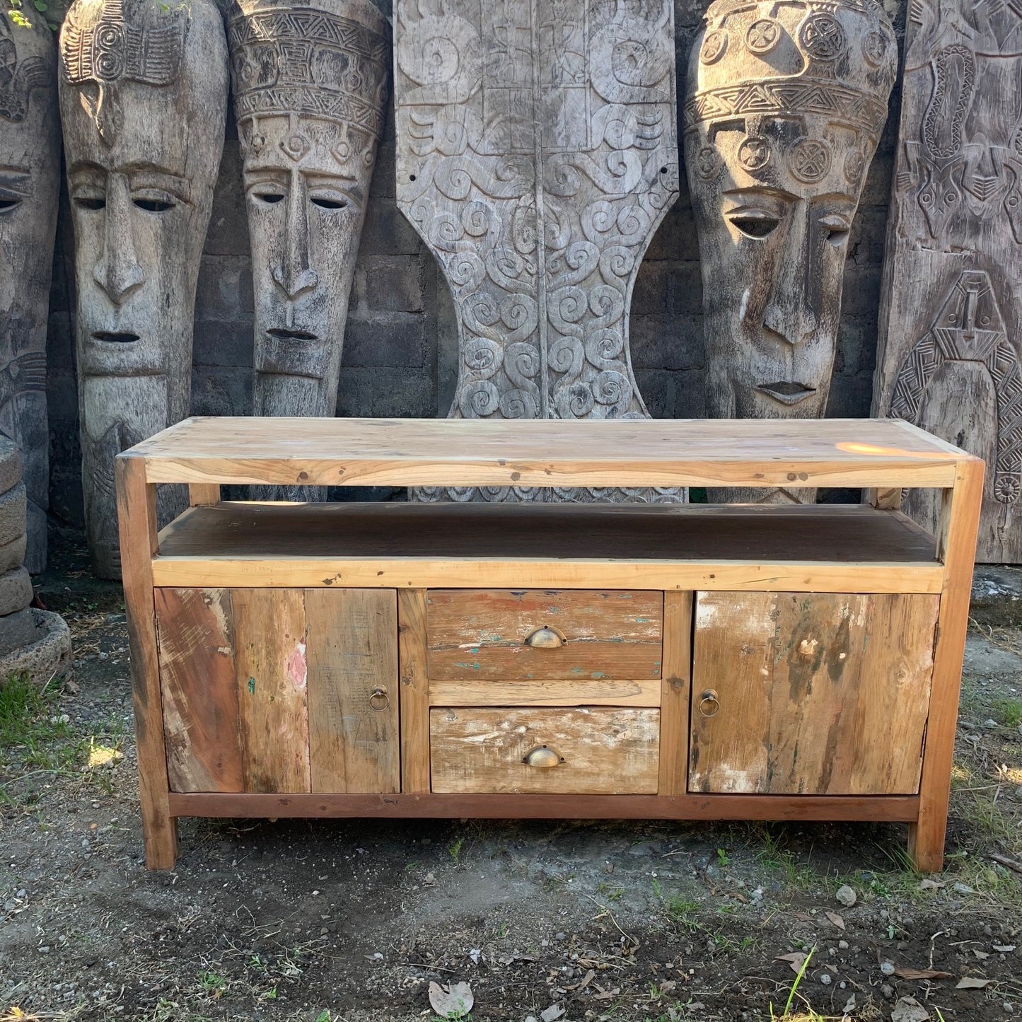 Large TV Stand - Recycled Teak Wood. Product code: ACShop-18