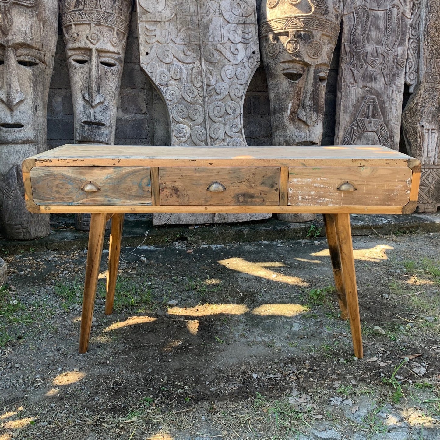 Console Table - Recycled Teak Wood - 150x50x80cm. Product code: ACShop-02