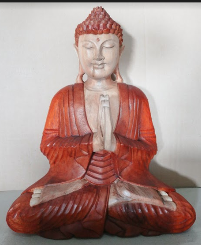 Hand Carved Buddha Statue - 40cm Welcome HCBS-06