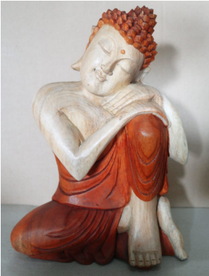 Out of Stock (back in Sept) Hand Carved Buddha Statue - 30cm Thinking HCBS-02