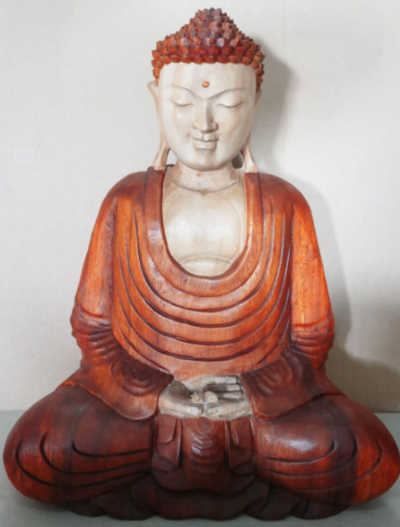 Hand Carved Buddha Statue - 40cm Hand Down HCBS-07