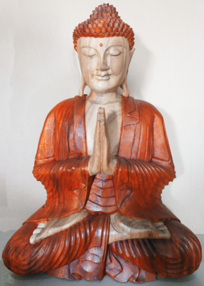 Hand Carved Buddha Statue - 30cm Welcome HCBS-05