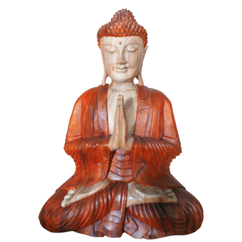 Hand Carved Buddha Statue - 30cm Welcome HCBS-05