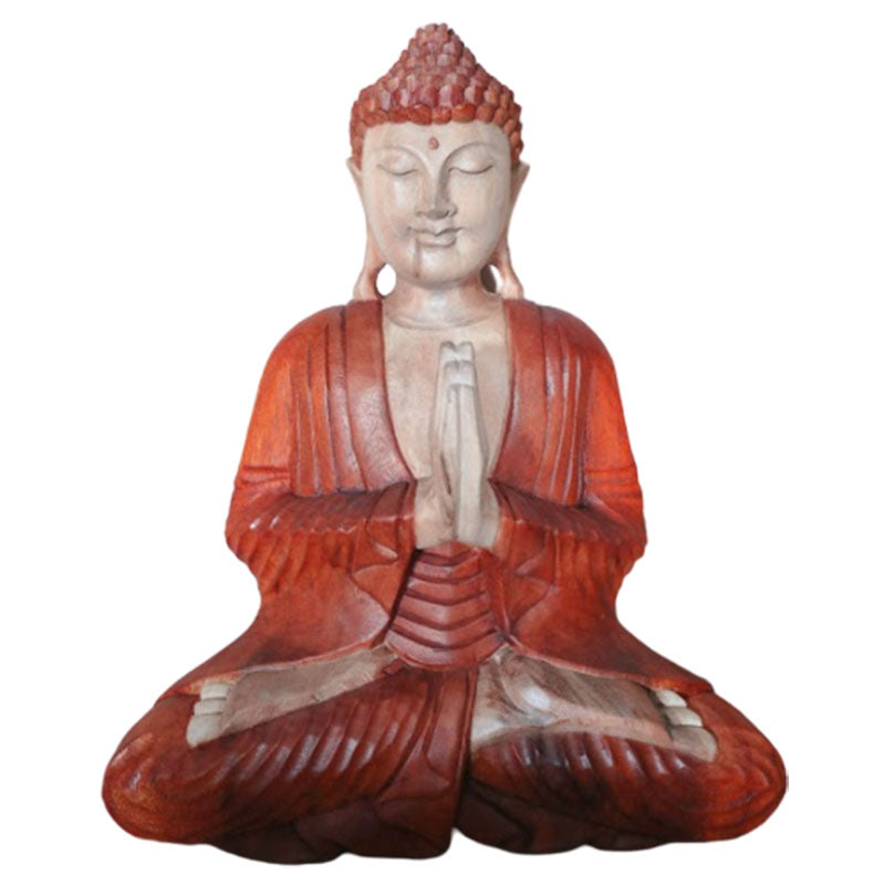 Hand Carved Buddha Statue - 40cm Welcome HCBS-06