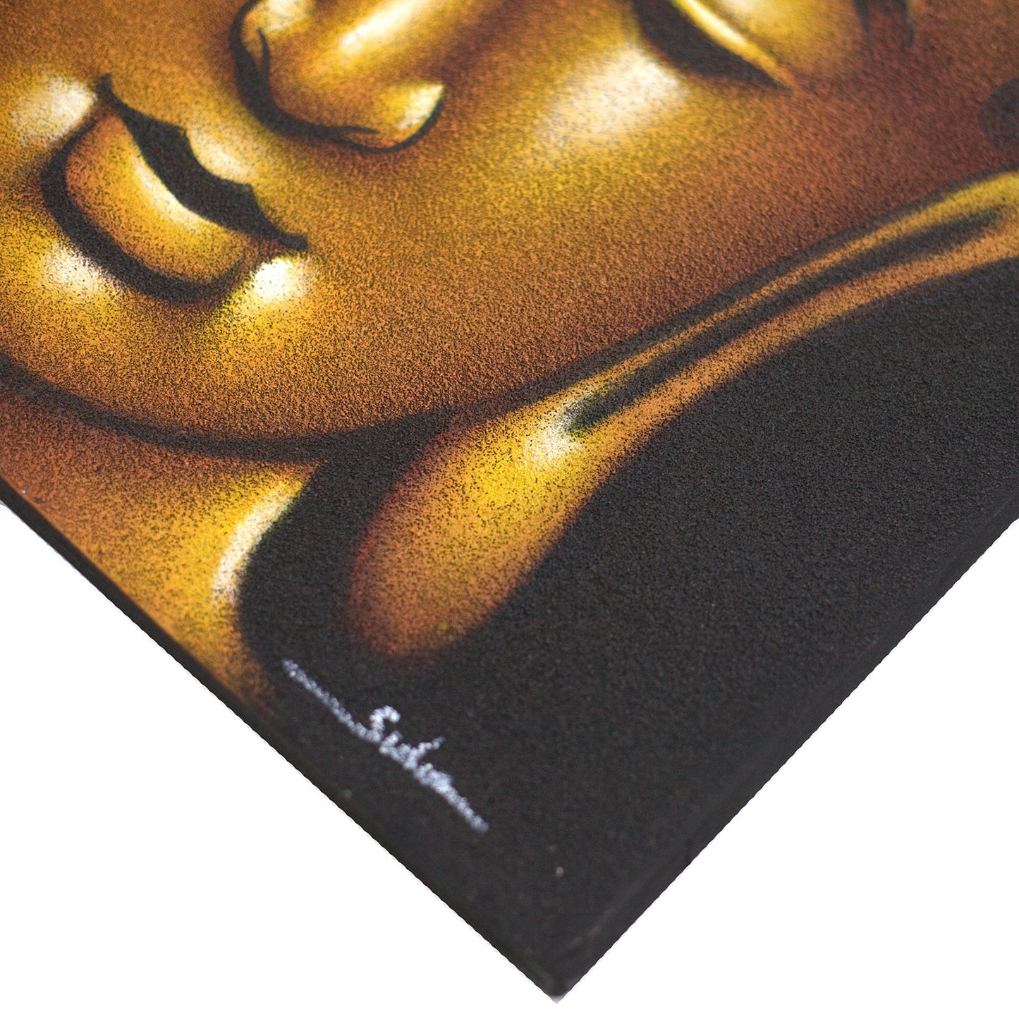 Buddha Painting - Gold Sand Finish. Product Code: BAP-01