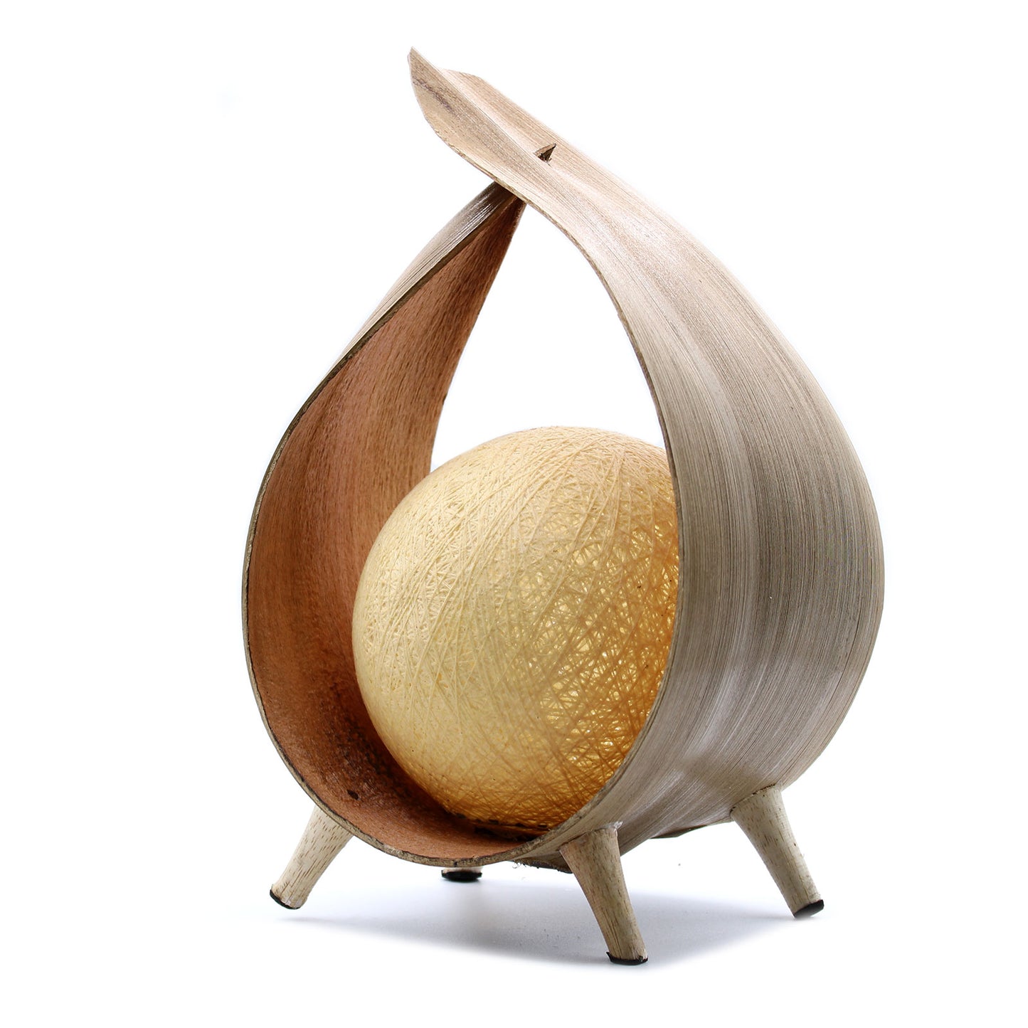 Natural Coconut Lamp - Natural Wrapover. Product Code: NCL-01