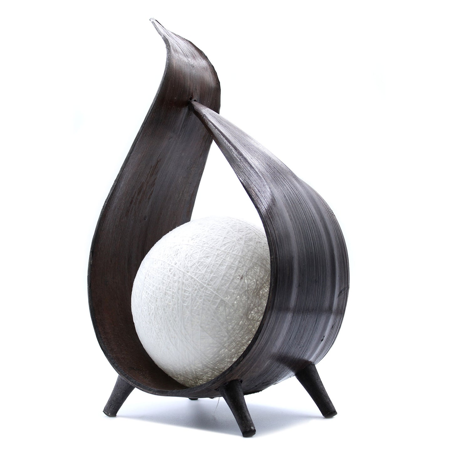 Natural Coconut Lamp - Chocolate Wrapover Twist. Product Code: NCL-05