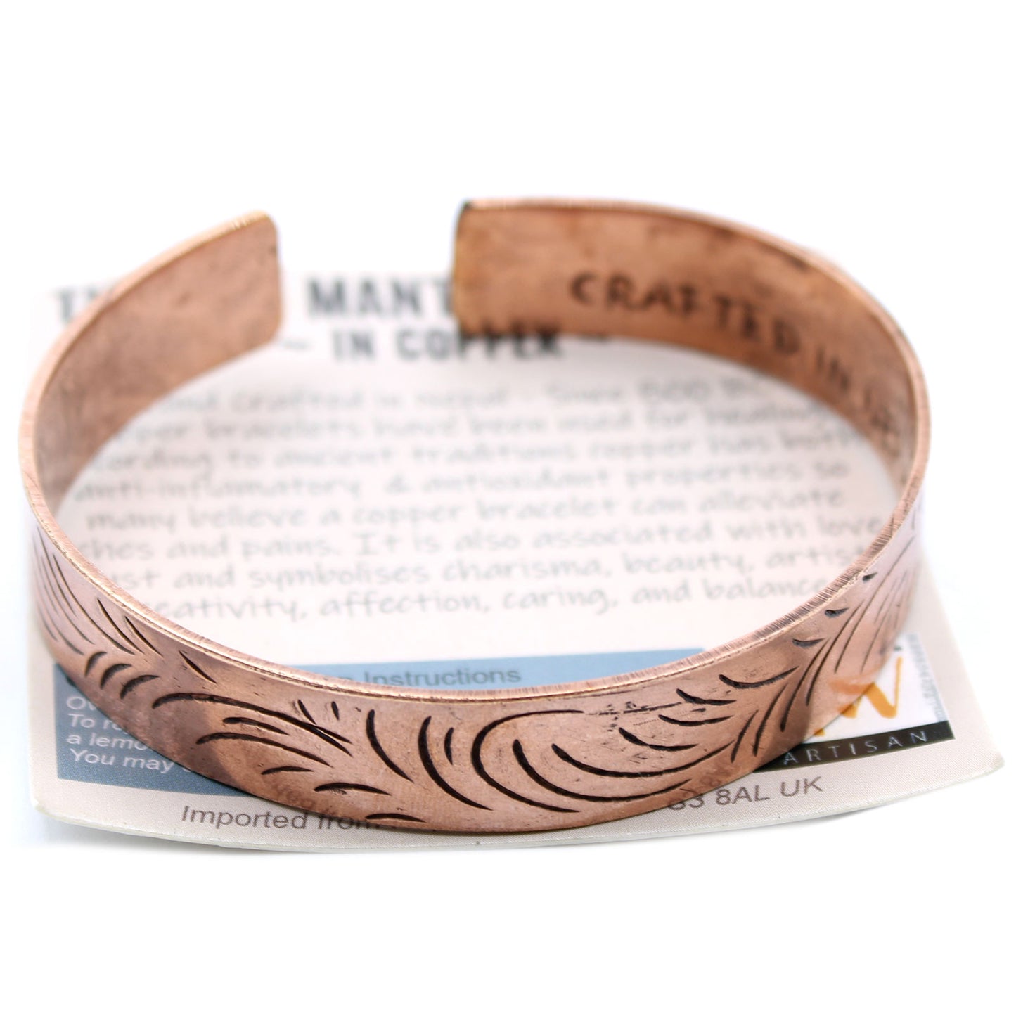 Out of Stock. Copper Tibetan Bracelet - Wide Tribal Swirls