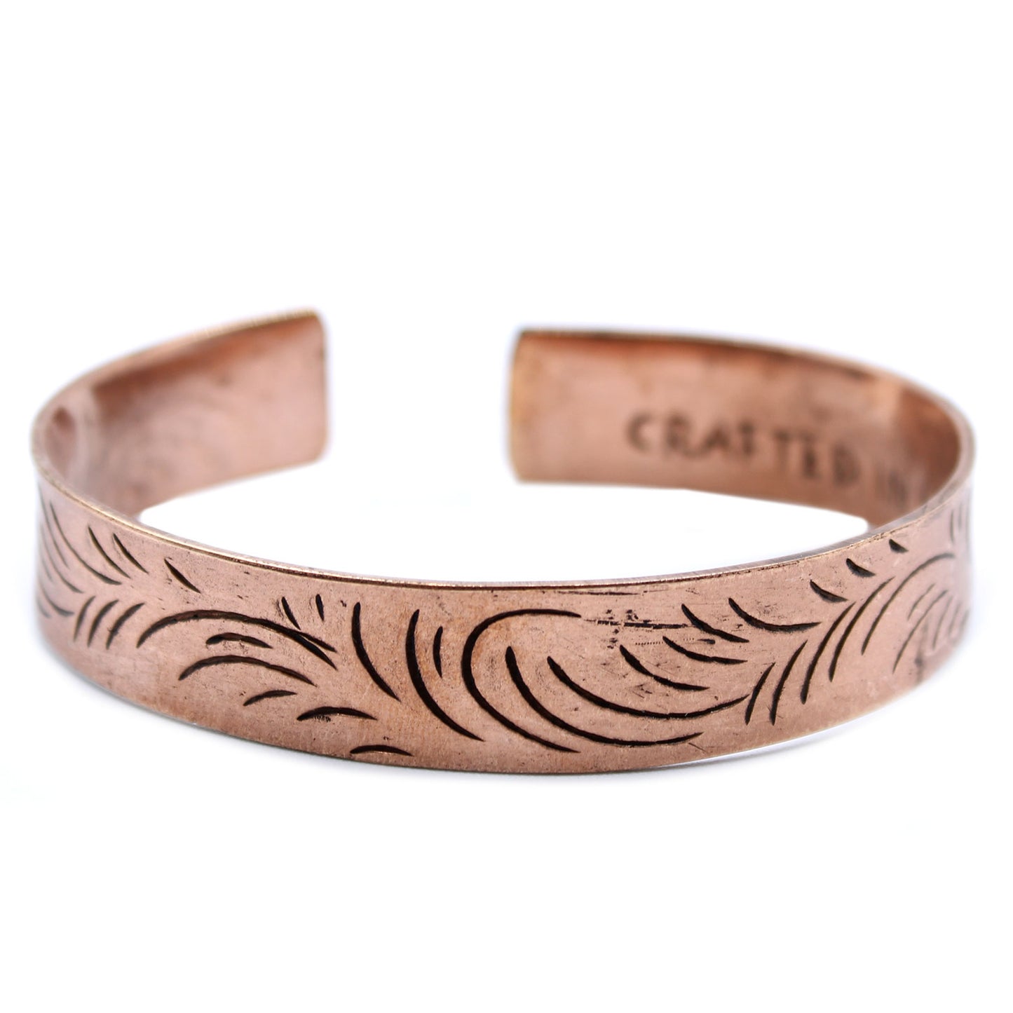 Out of Stock. Copper Tibetan Bracelet - Wide Tribal Swirls