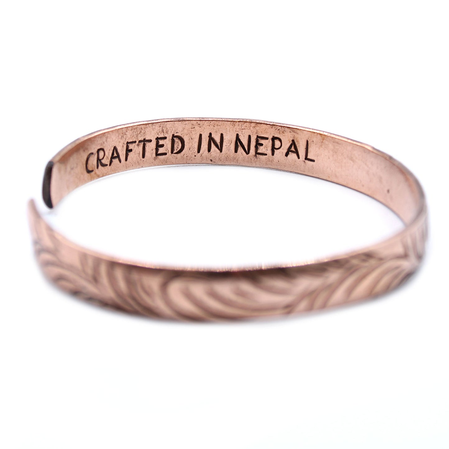 Out of Stock. Copper Tibetan Bracelet - Slim Tribal  Swirls