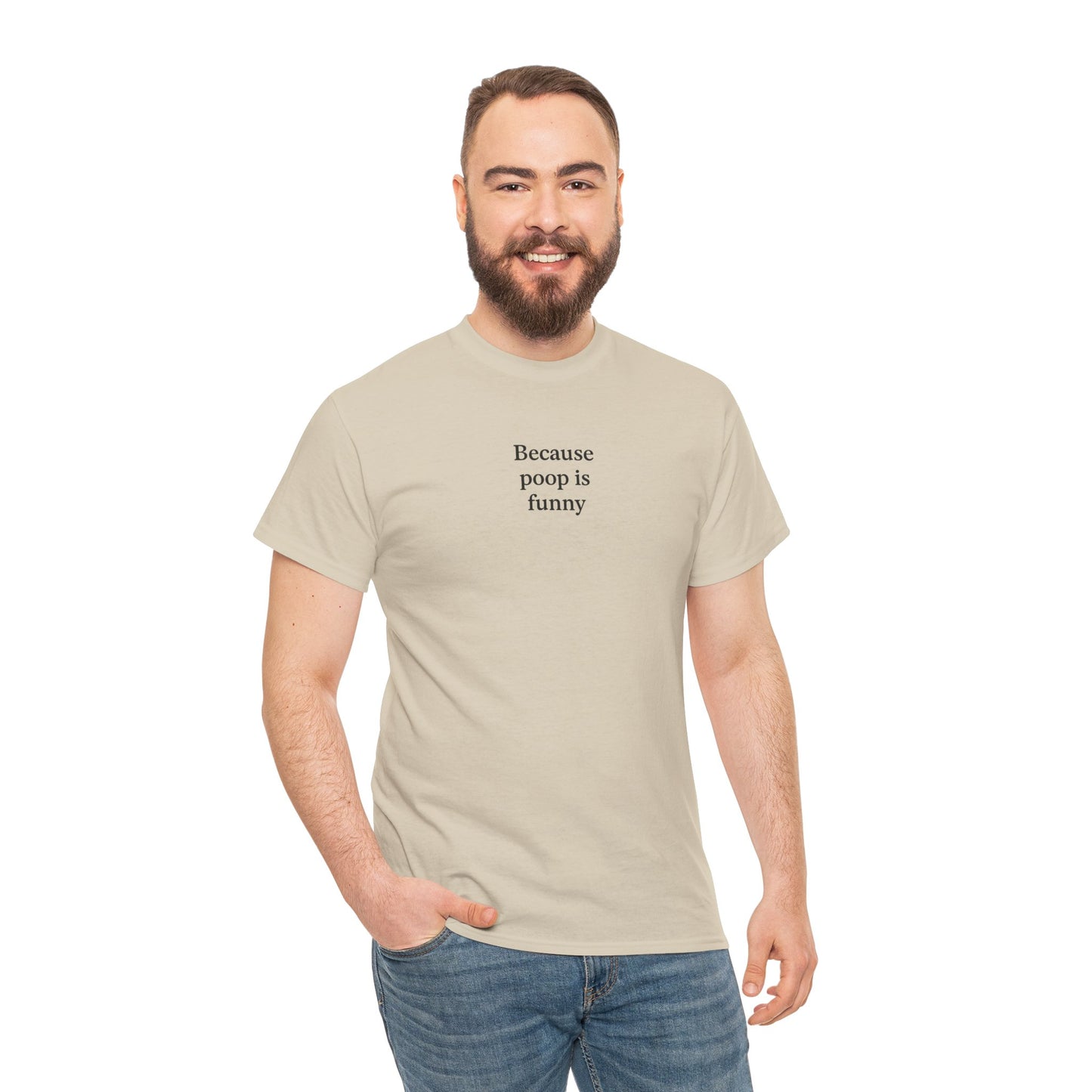 Poop Unisex Heavy Cotton Tee -' Graphic T-Shirt